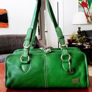 The Sak Green Leather Satchel Bag